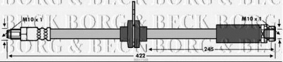 BORG & BECK bbh7588 -  Тормозной шланг